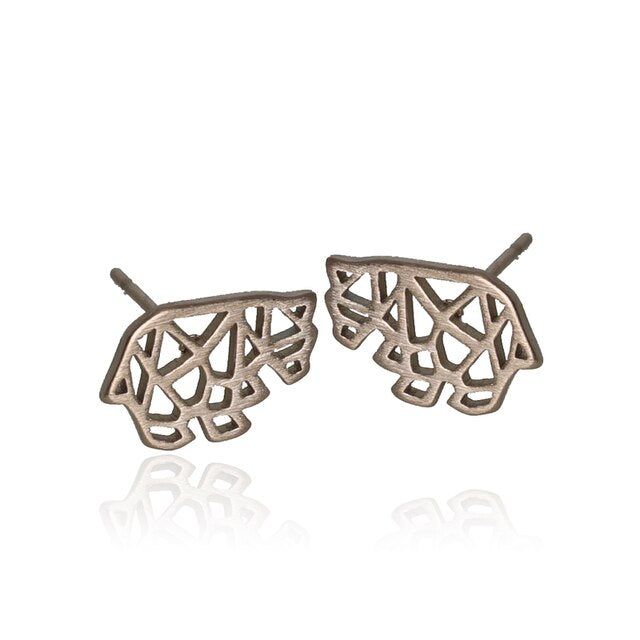 jj+rr Polar Bear Origami Studs