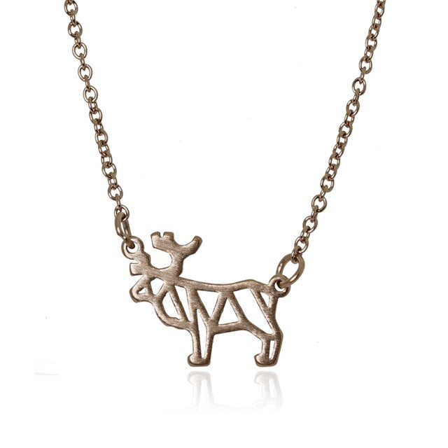 jj+rr Moose Origami Necklace
