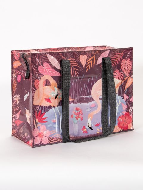 Blue Q Shoulder Tote Flamingo