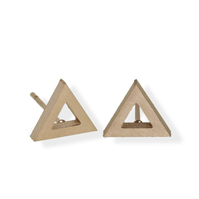 jj+rr Open Triangle Studs