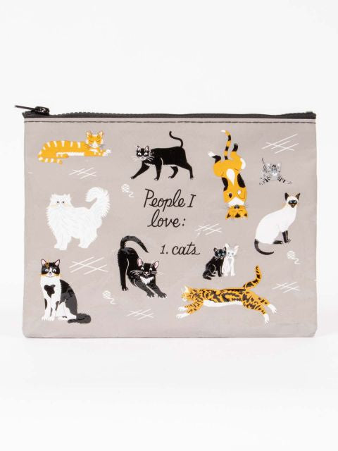 Blue Q People I Love Cats Zip Pouch