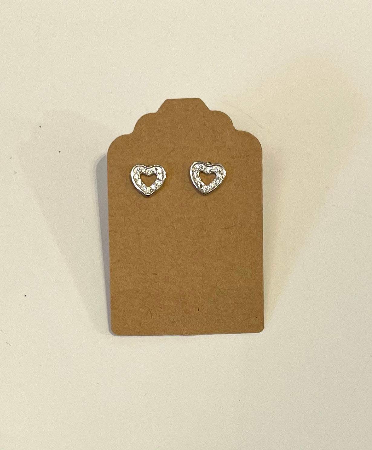 Heart Cubic Zirconia Stud Earrings