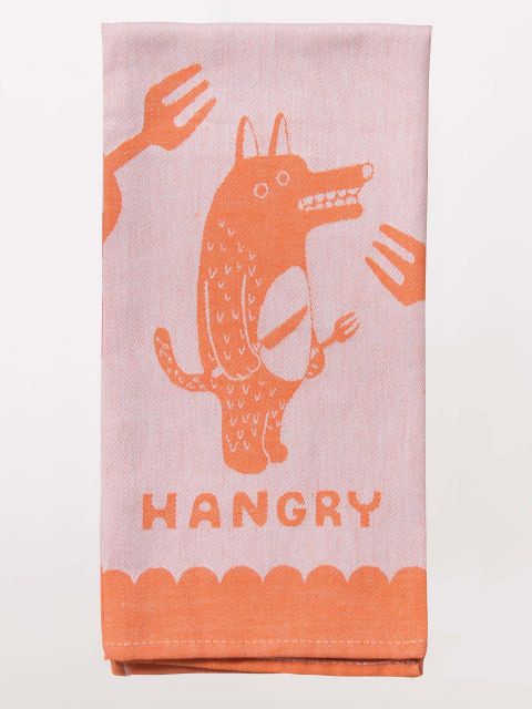 Blue Q Woven Tea Towel Hangry
