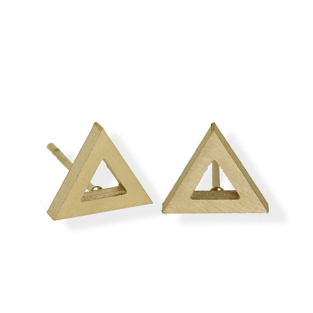 jj+rr Open Triangle Studs