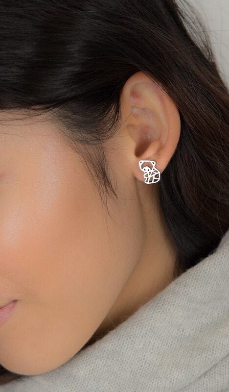 jj+rr Panda Origami Earring