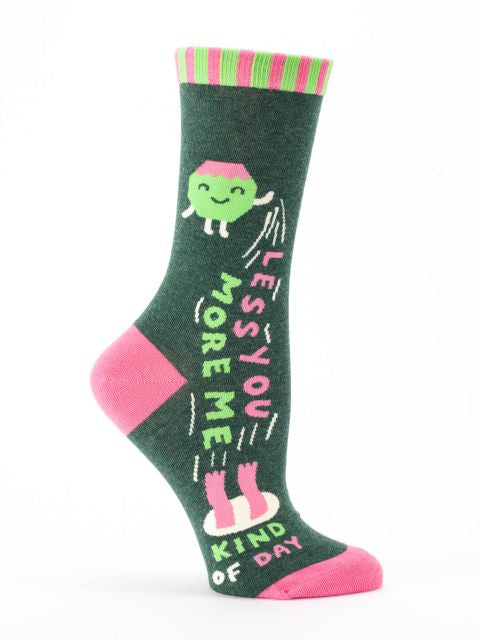 Blue Q Less You Women’s Crew Socks