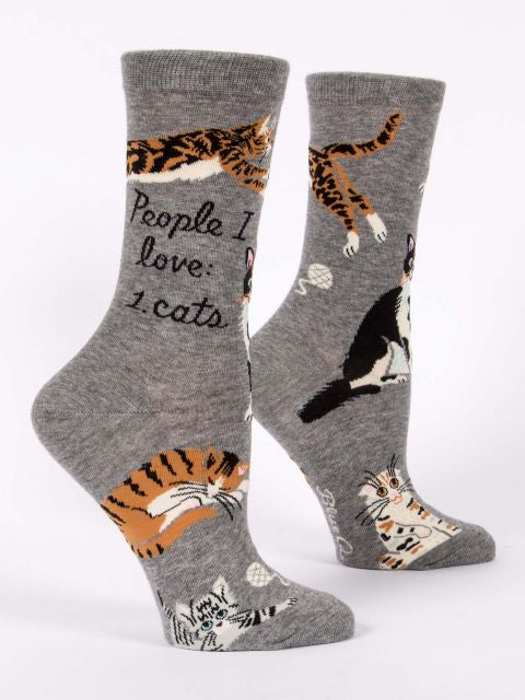 Blue Q I love Cats Women’s Crew Socks