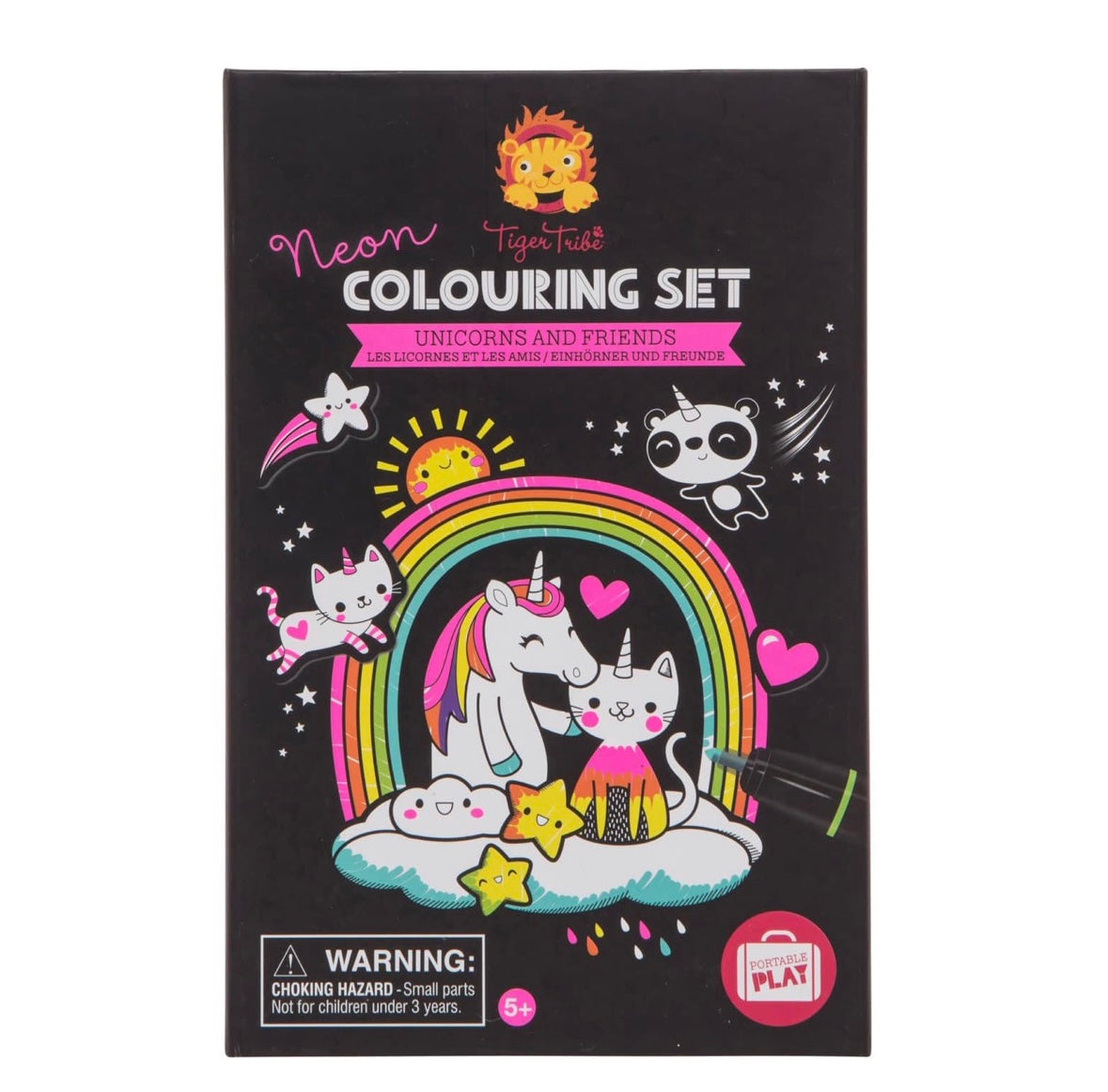 Unicorn & Friends Neon Colouring Set