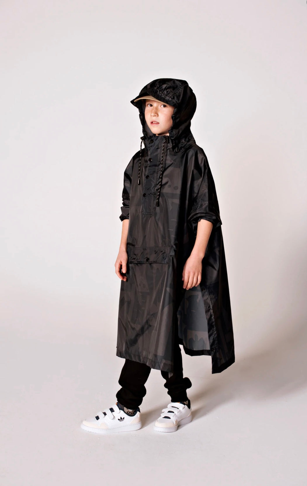 Rainkiss Back to Black Kids Rain Poncho