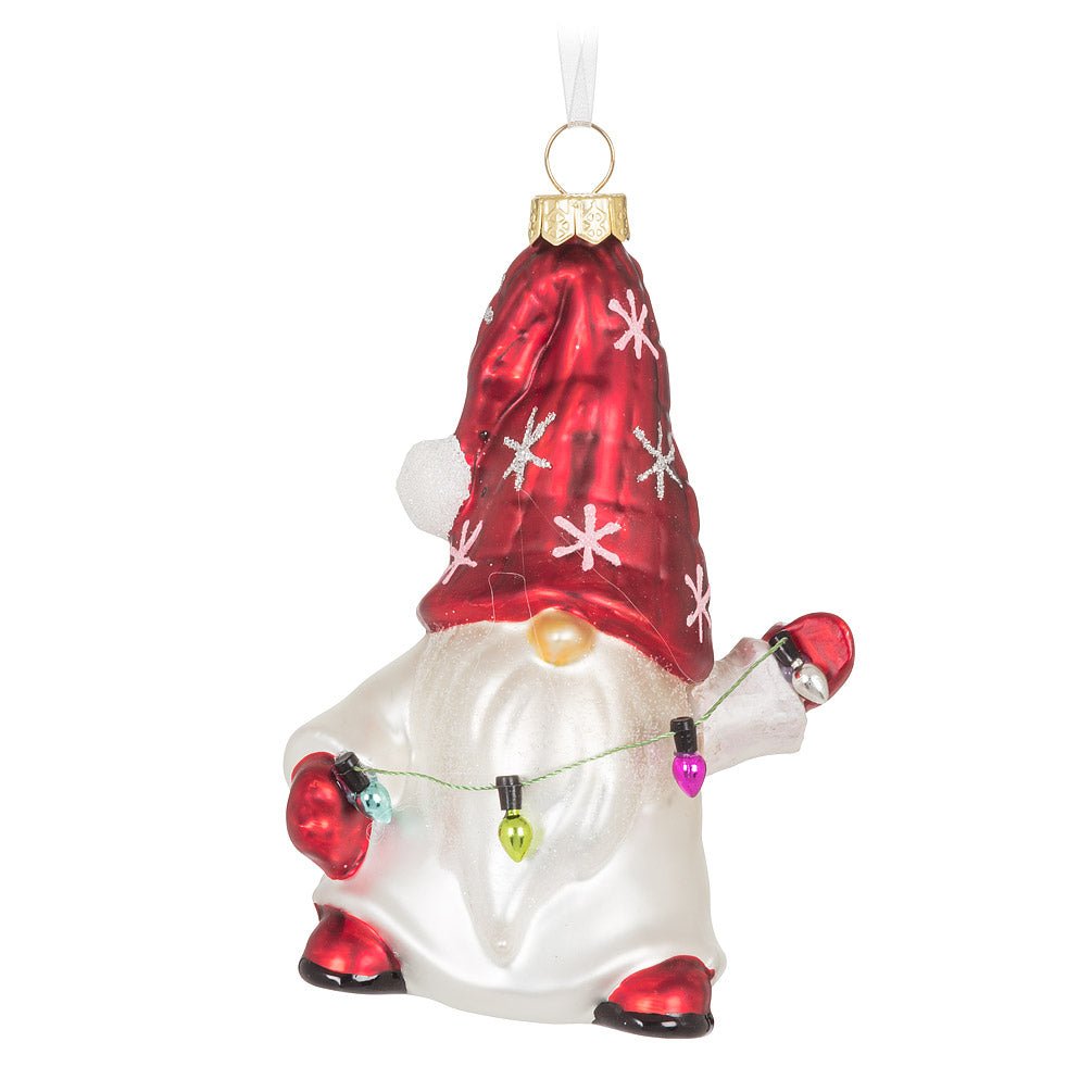 Gnome w Lights Ornament La Di Da Boutique