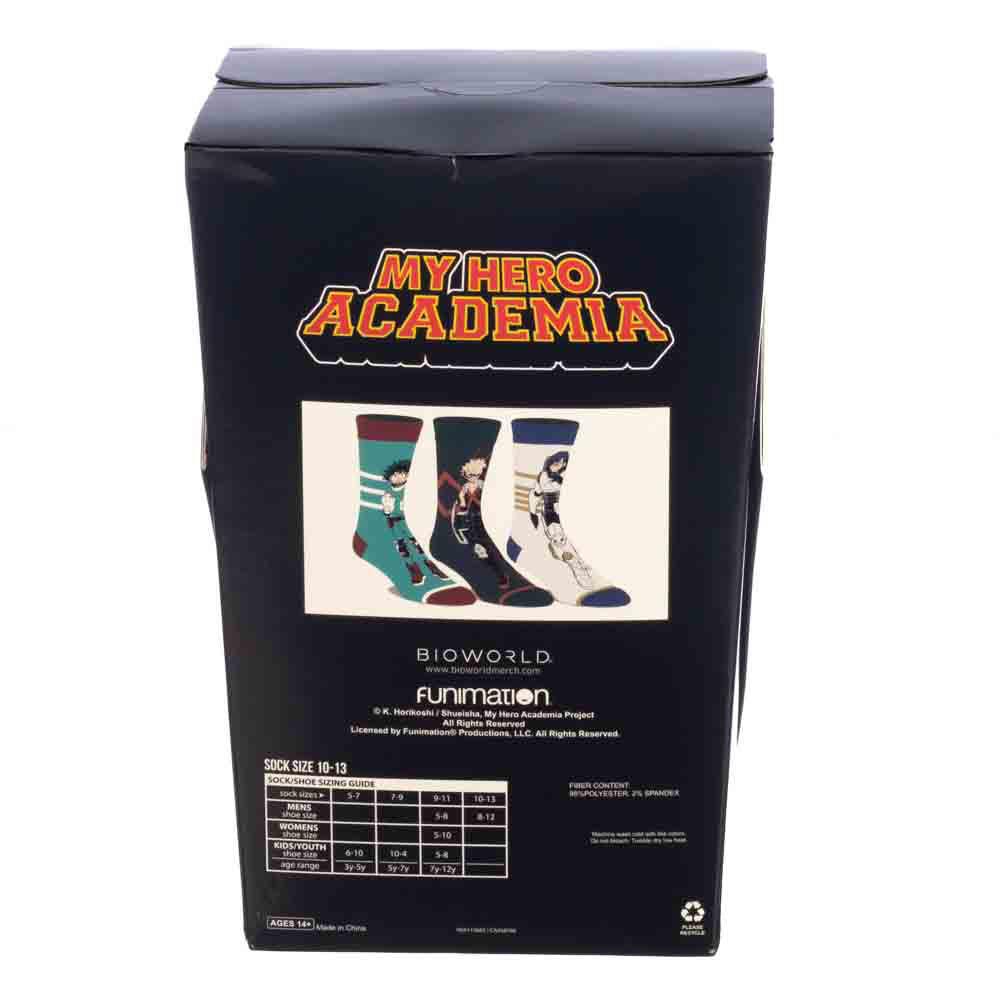 My Hero Academia 3 Pack Socks