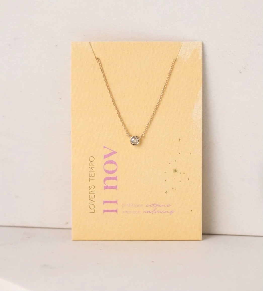 Lover’s Tempo Kaleidoscope Birthstone Gold Necklace
