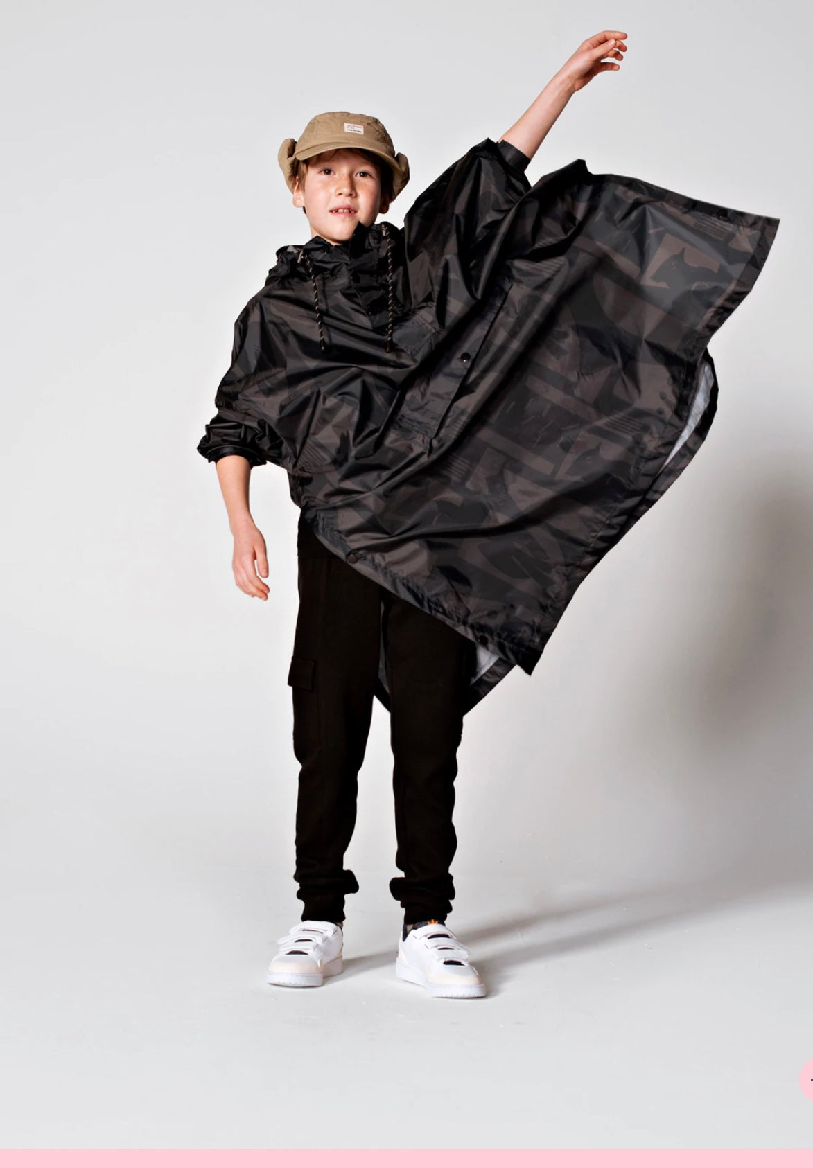 Rainkiss Back to Black Kids Rain Poncho