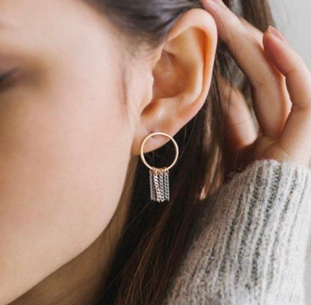 Lover’s Tempo Olympia Fringe Hoop Earrings