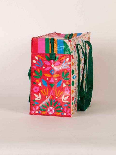 Blue Q Shoulder Tote Flower Folk