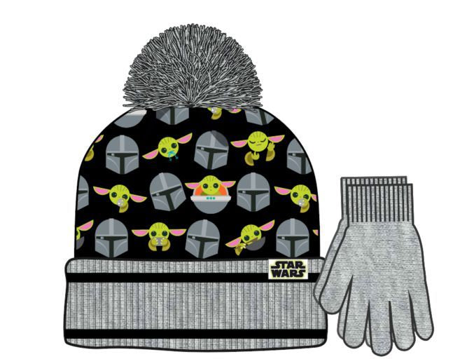 Mandalorian Youth Beanie and Glove Set