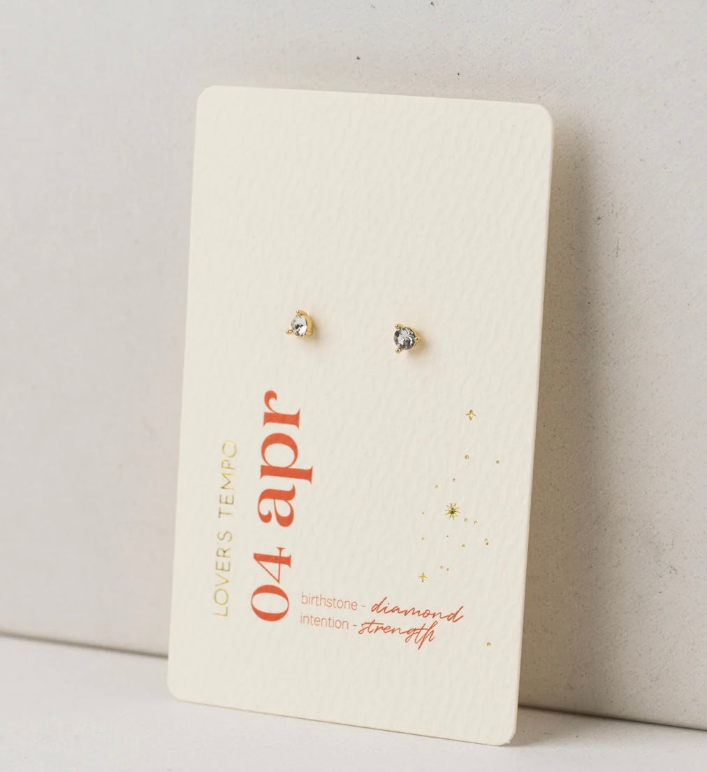 Lover’s Tempo Kaleidoscope Birthstone Gold Stud Earrings
