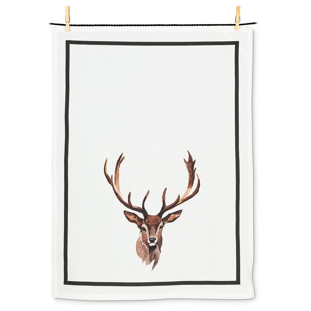Winter Stag Tea Towel