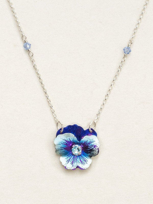 Holly Yashi Garden Pansy Pendant Necklace