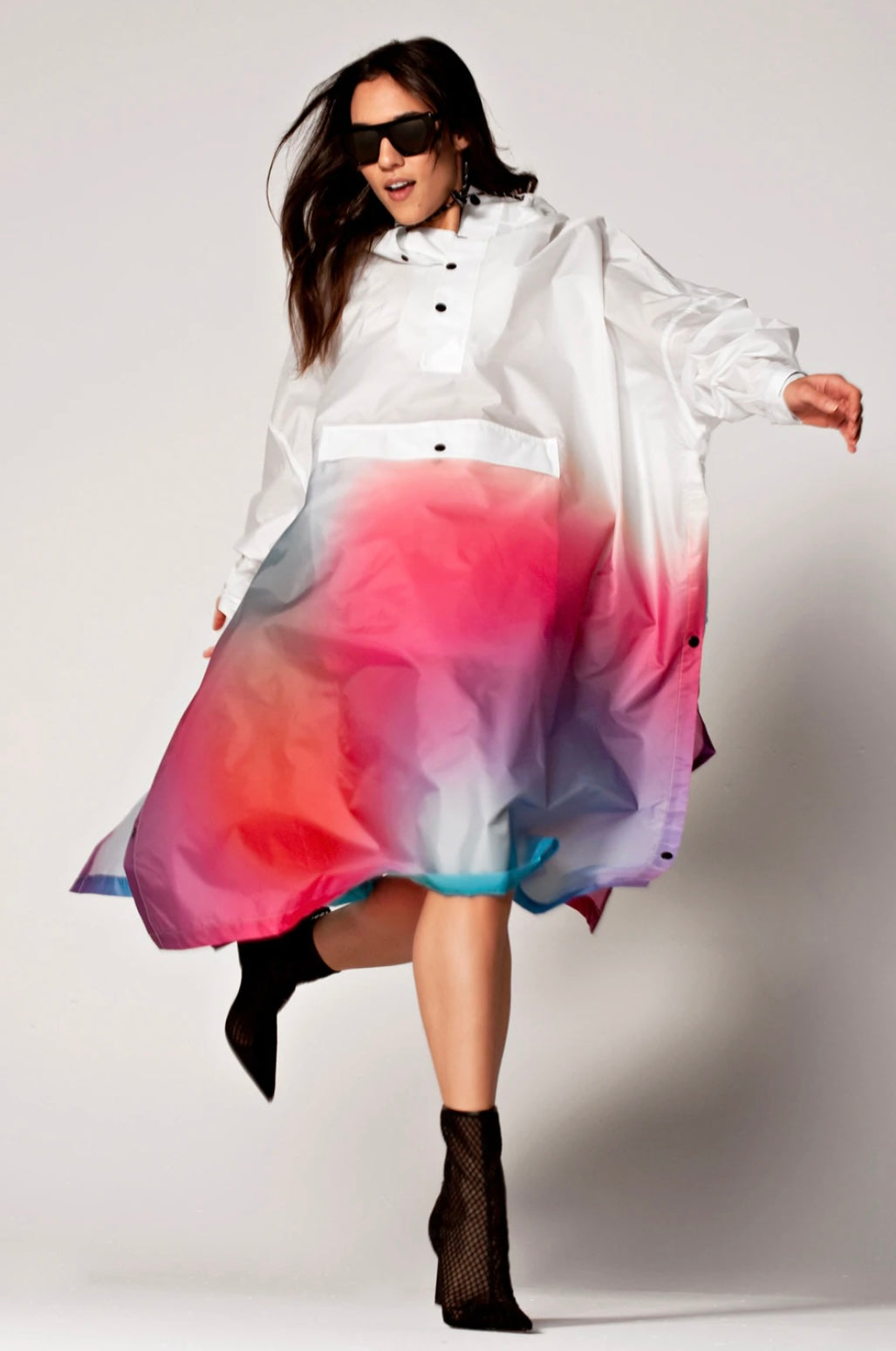 Rainkiss Paint Disco Dream Rain Poncho