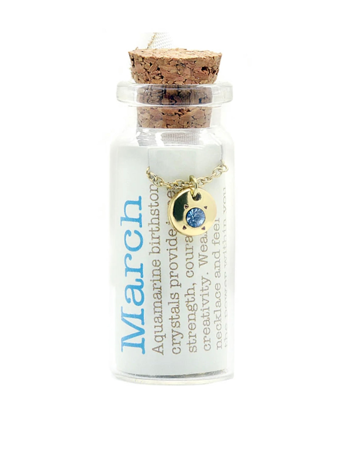 Lucky Feather Bottled Birthstone Necklace