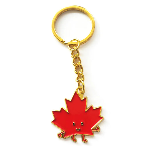 Queenie Cards Maple Leaf Enamel Keychain
