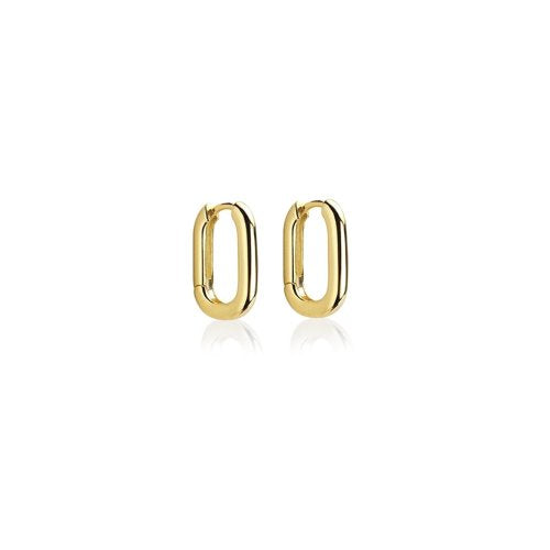 Gold Vermeil Oval Huggies