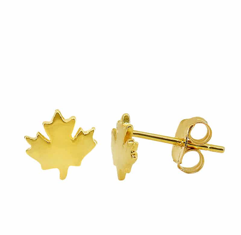 Maple Leaf Stud Earrings