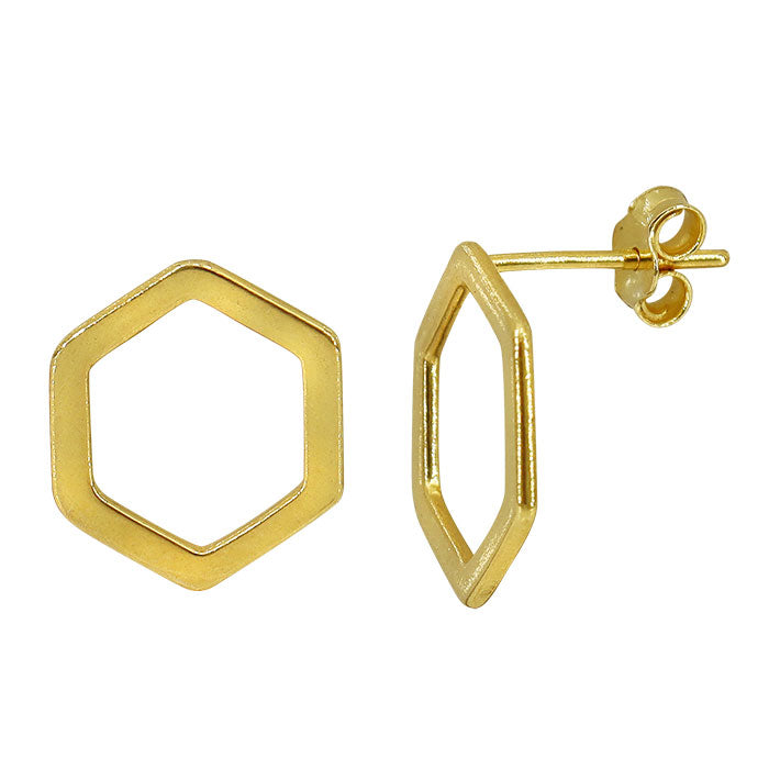 Hexagon Stud Earrings