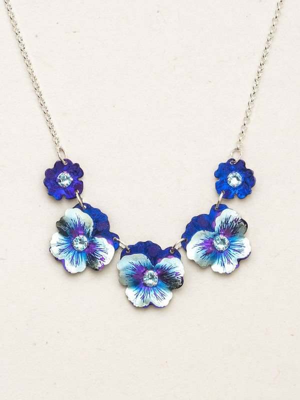 Holly Yashi Garden Pansy Classic Necklace