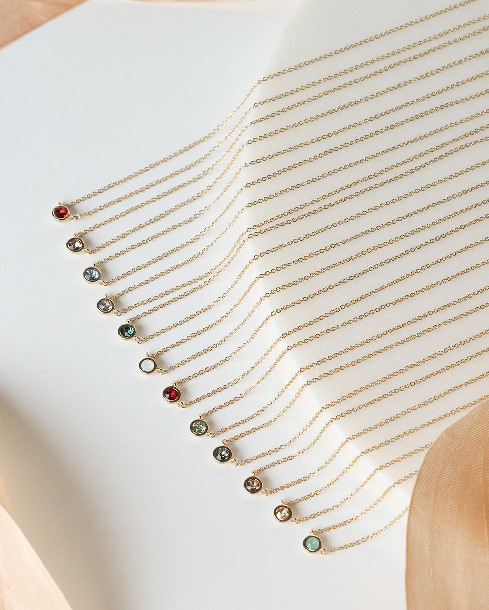 Lover’s Tempo Kaleidoscope Birthstone Gold Necklace