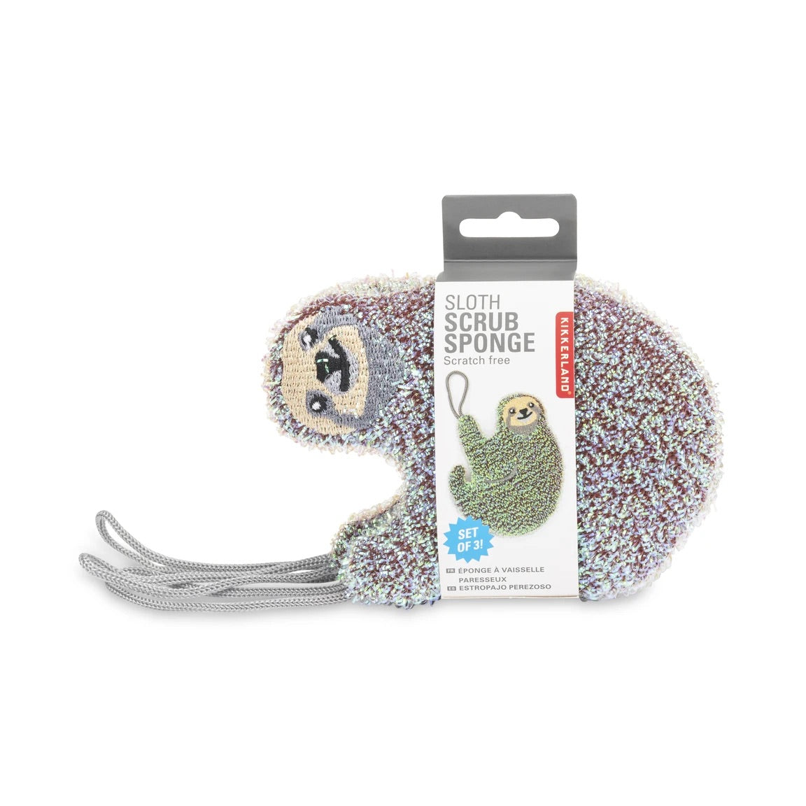 Set of 3 Sloth Kitchen Sponges
