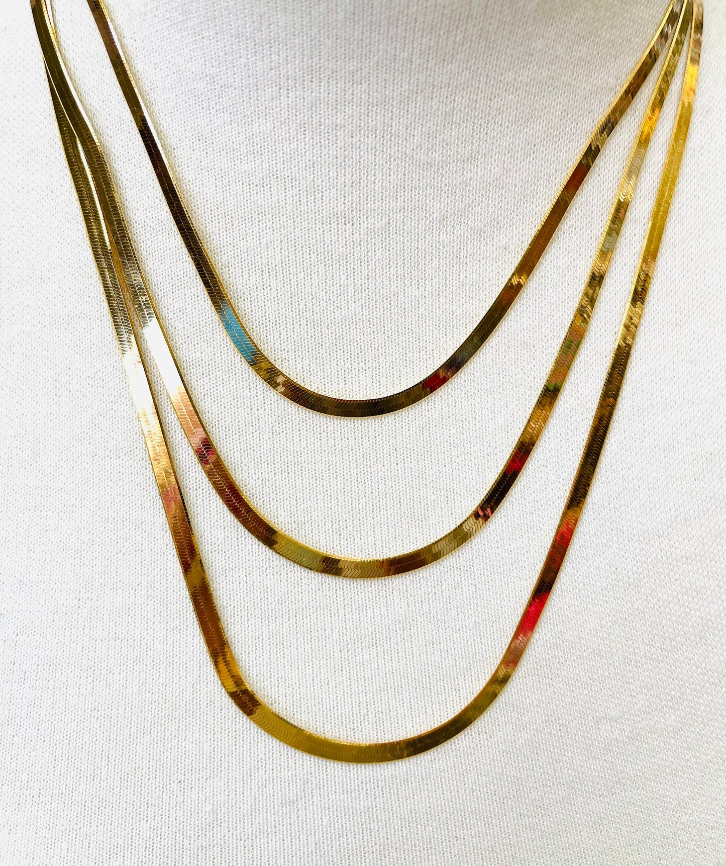 Gold Flat Chain Necklace