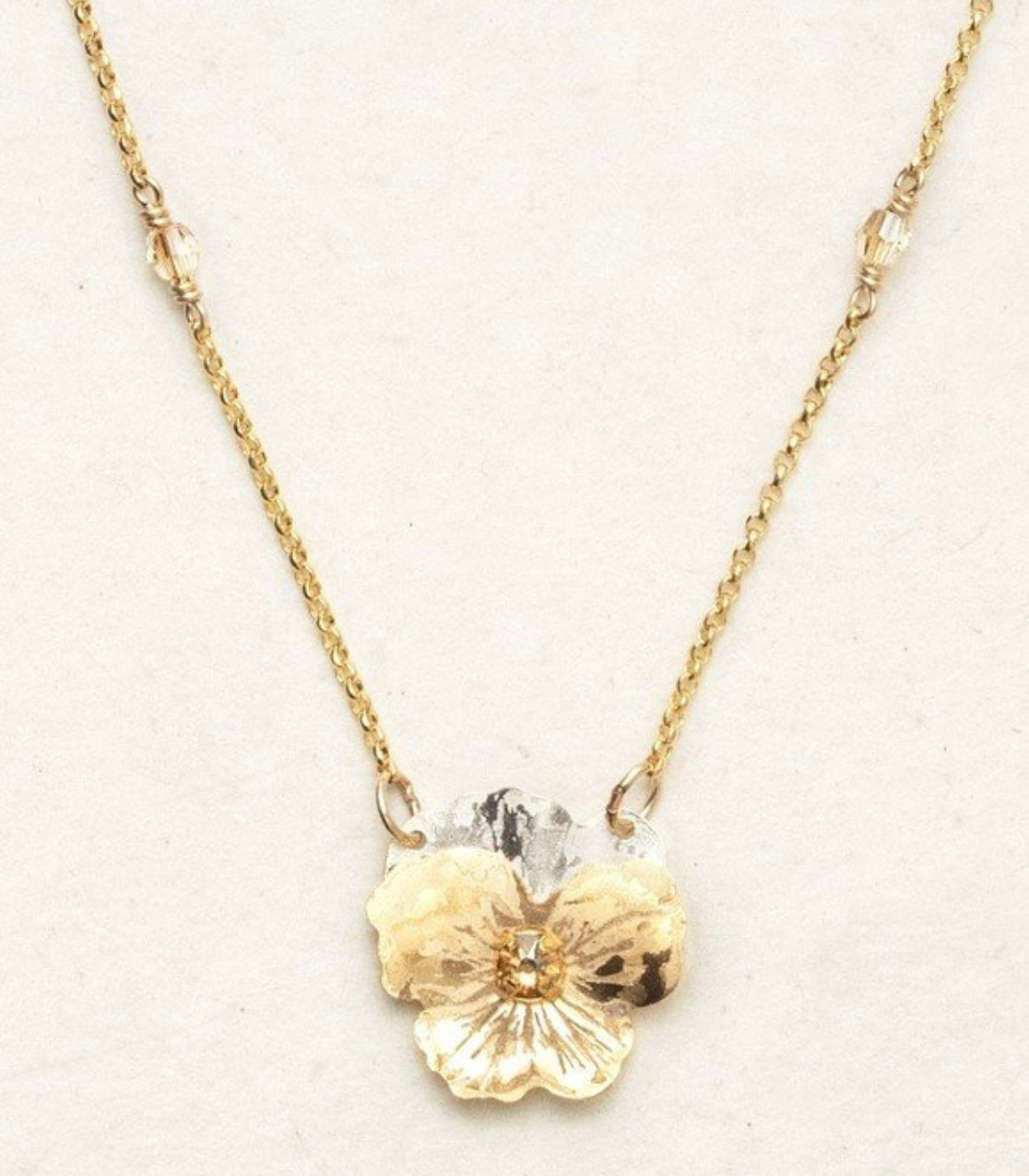 Holly Yashi Garden Pansy Pendant Necklace