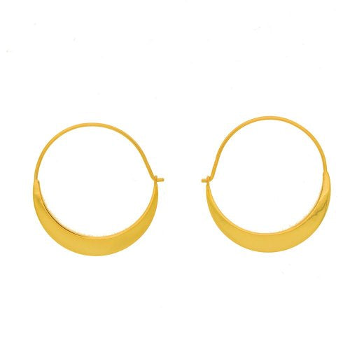 Gold Vermeil Bottom Crescent Hoop