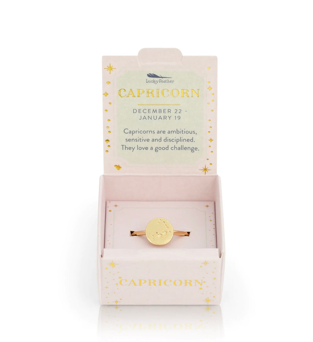 Lucky Feather Zodiac Ring