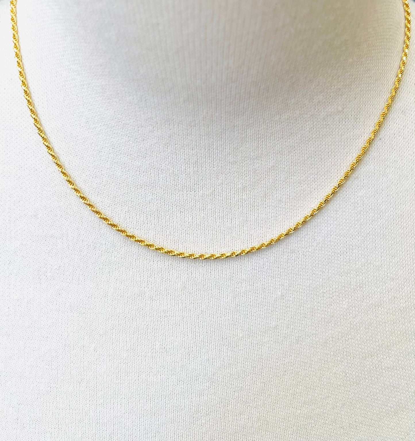 Gold Twisted Rope Necklace