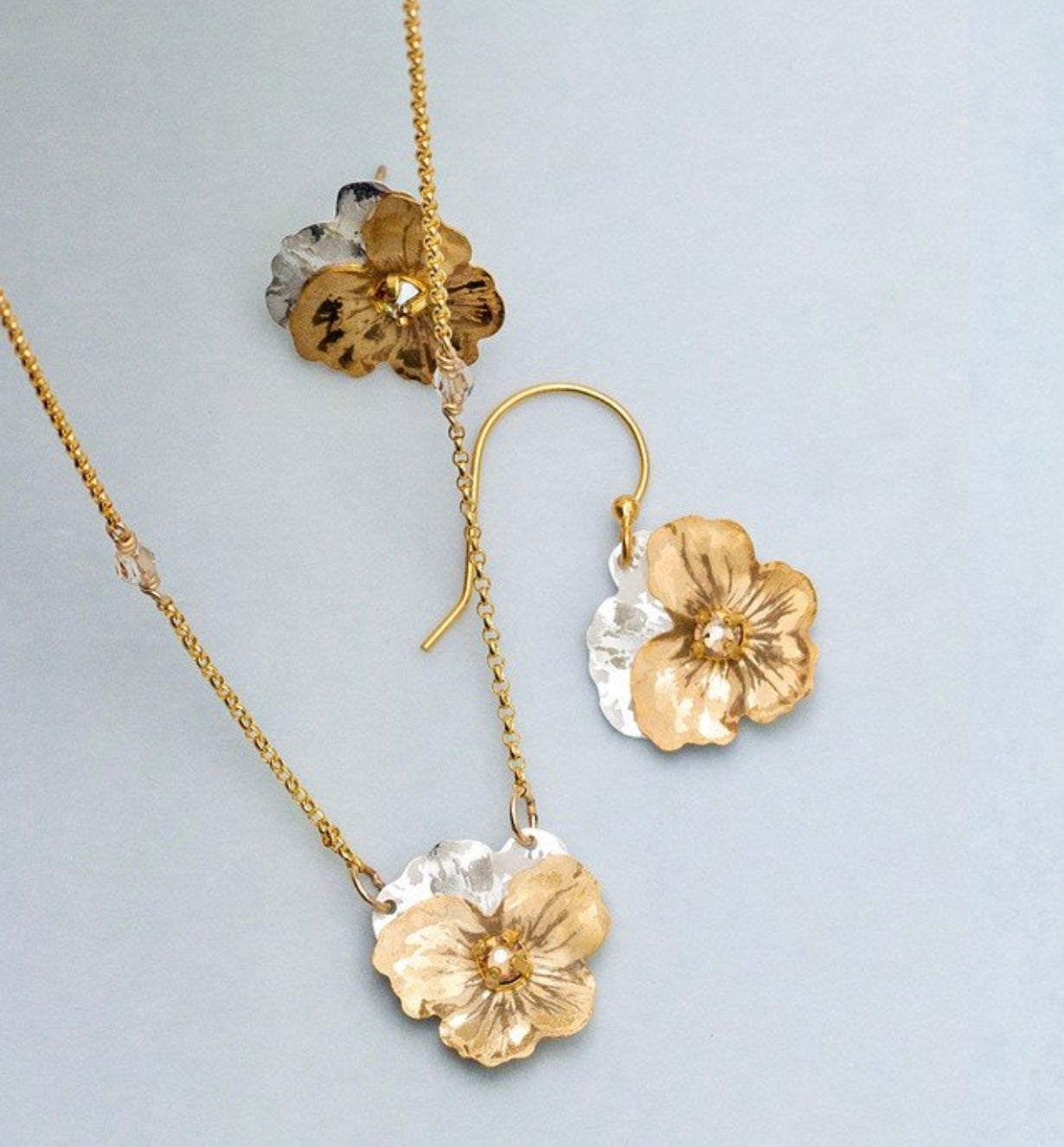 Holly Yashi Garden Pansy Pendant Necklace