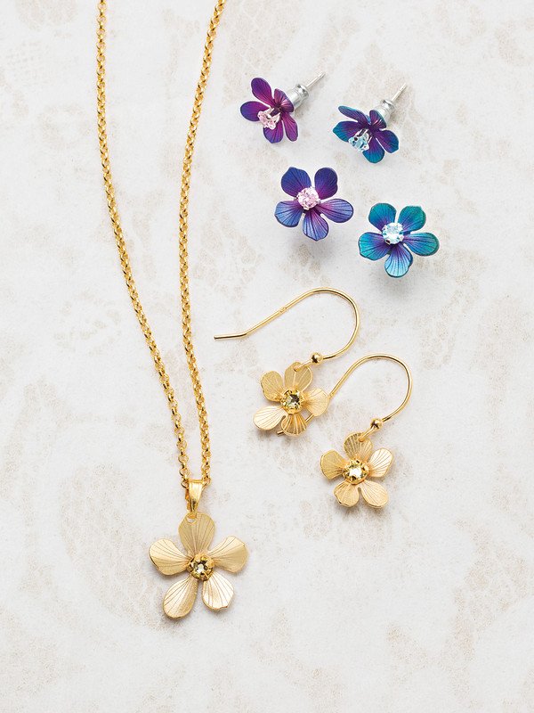 Holly Yashi Petite Plumeria Drop Necklace