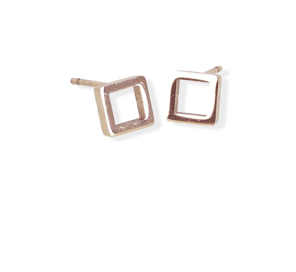 jj+rr Open Square Studs