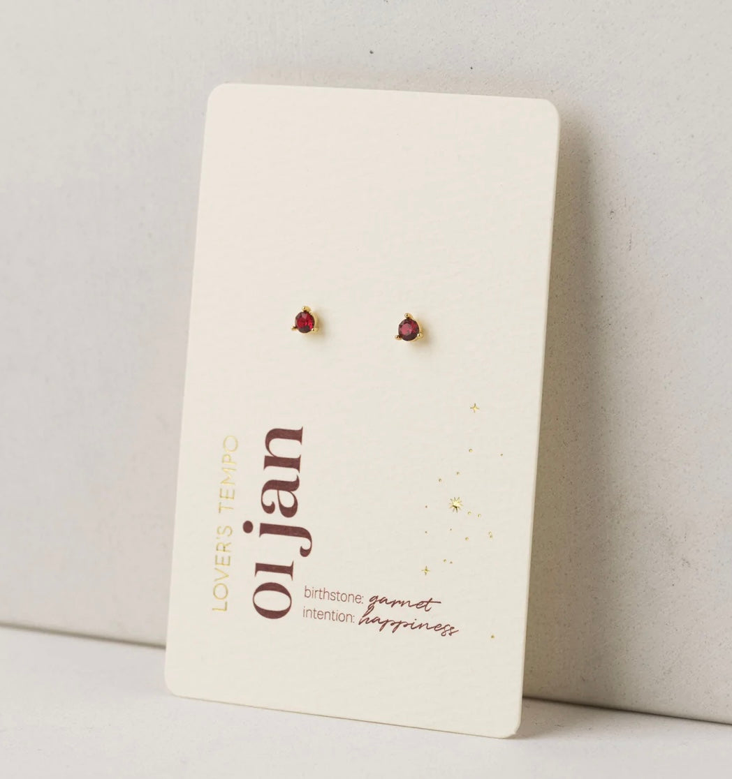 Lover’s Tempo Kaleidoscope Birthstone Gold Stud Earrings