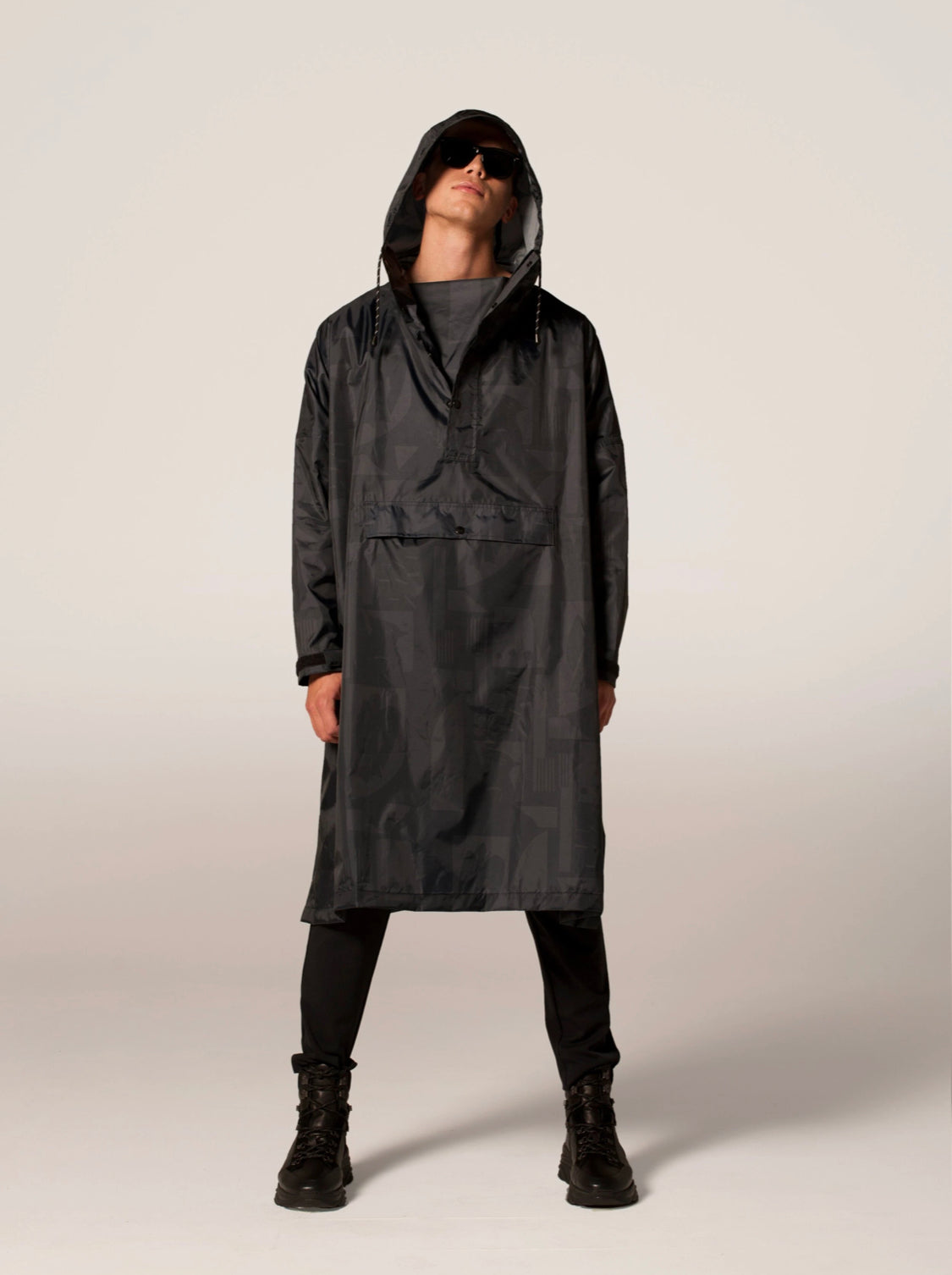 Rainkiss Black Art Camo Rain Poncho