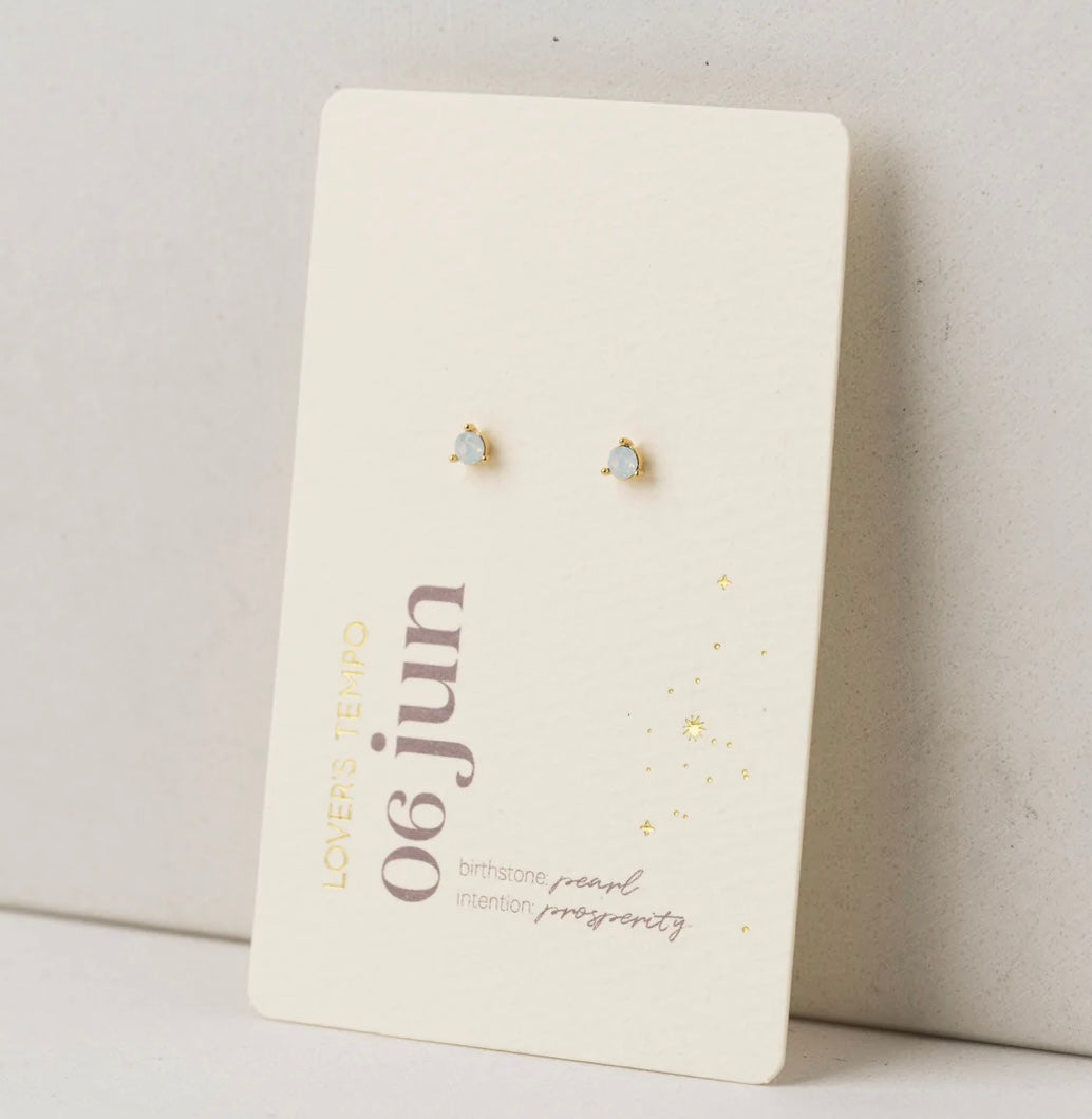 Lover’s Tempo Kaleidoscope Birthstone Gold Stud Earrings