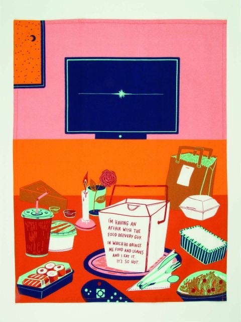 Blue Q Tea Towel Delivery Guy