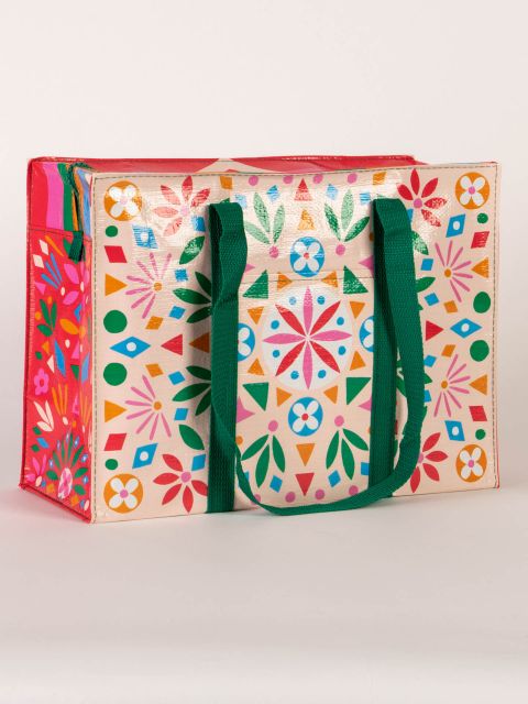 Blue Q Shoulder Tote Flower Folk