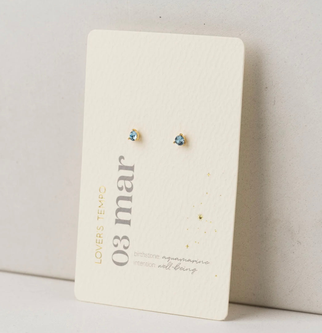 Lover’s Tempo Kaleidoscope Birthstone Gold Stud Earrings