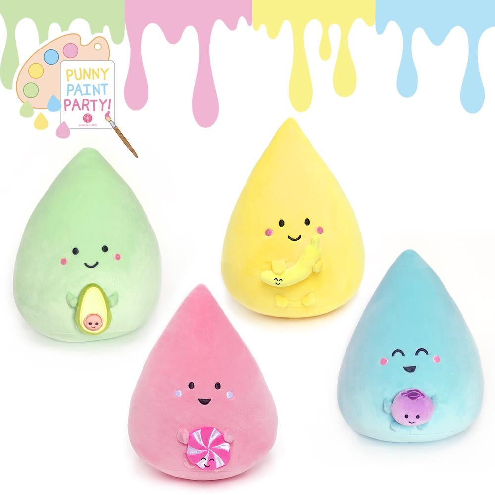 Queenie Cards Punny Paint Party Plushies