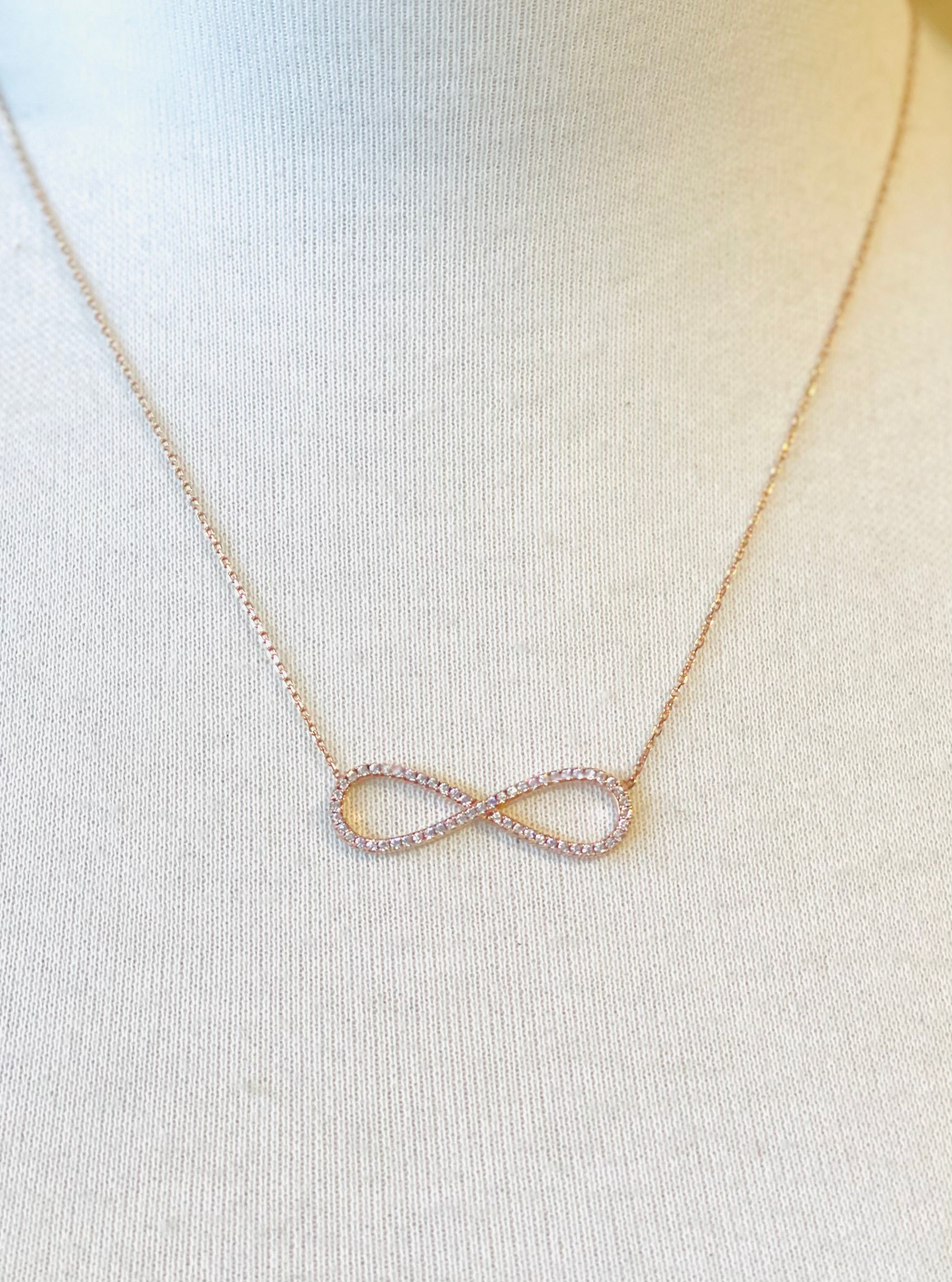 Rose Gold Infinity Necklace