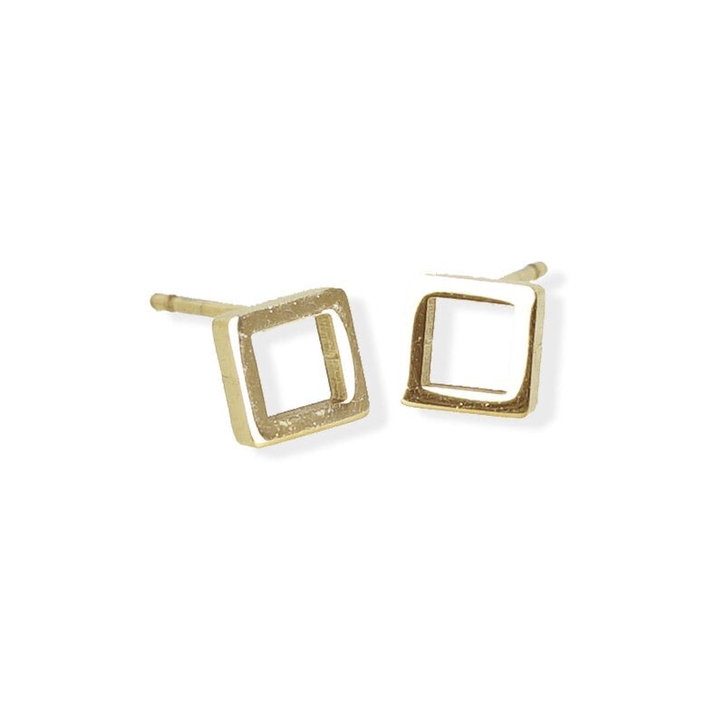 jj+rr Open Square Studs