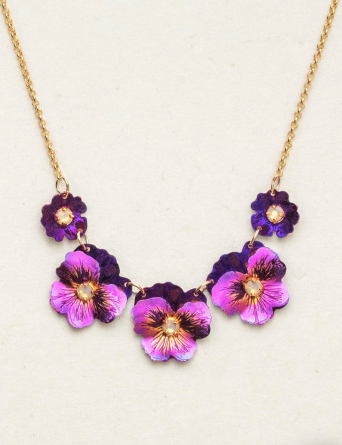 Holly Yashi Garden Pansy Classic Necklace